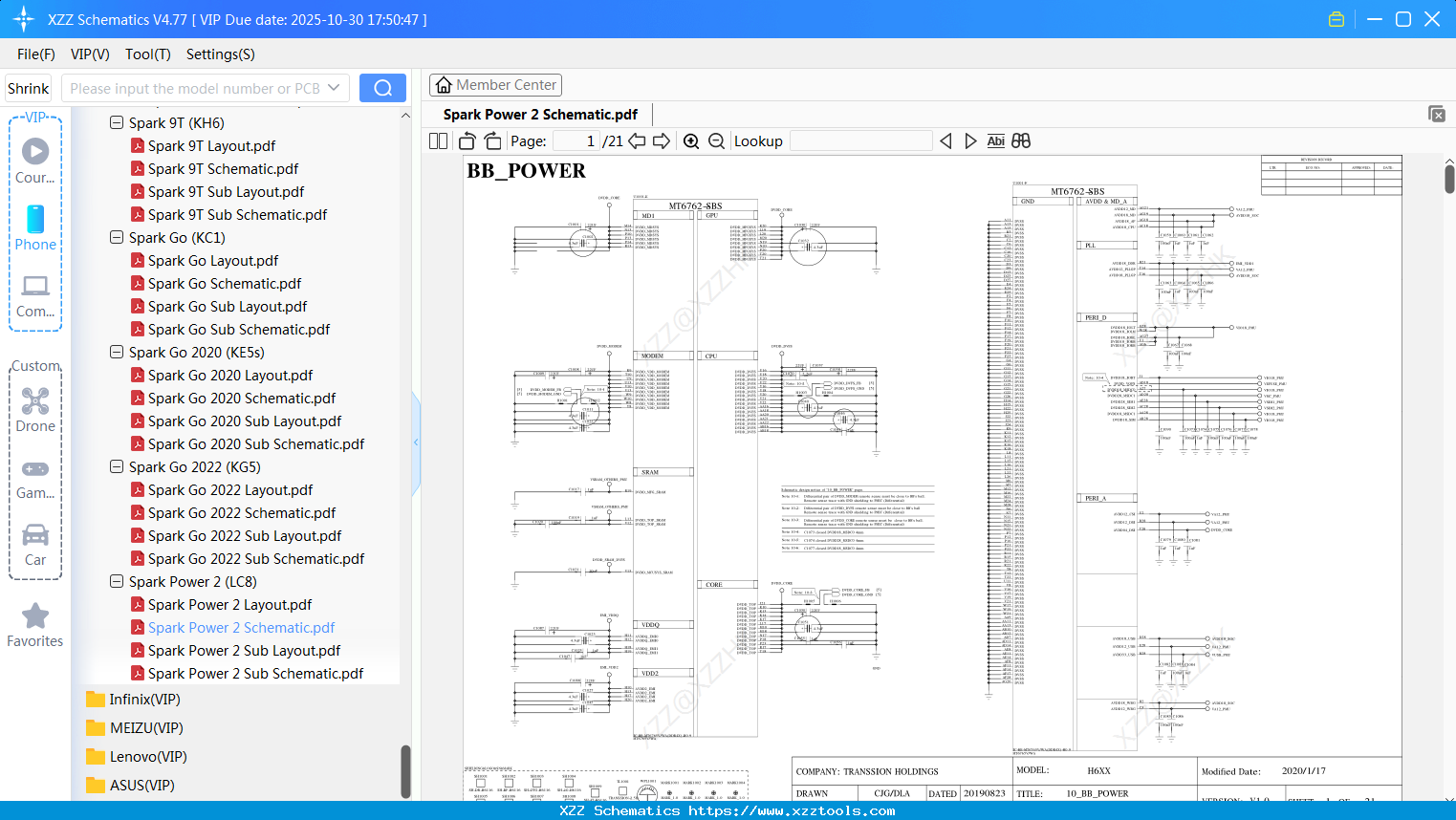 Tecno Spark Power 2 Schematic